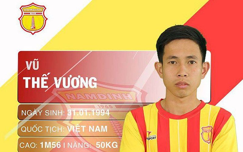 Cầu thủ thấp nhất V.League - Vũ Thế Vương